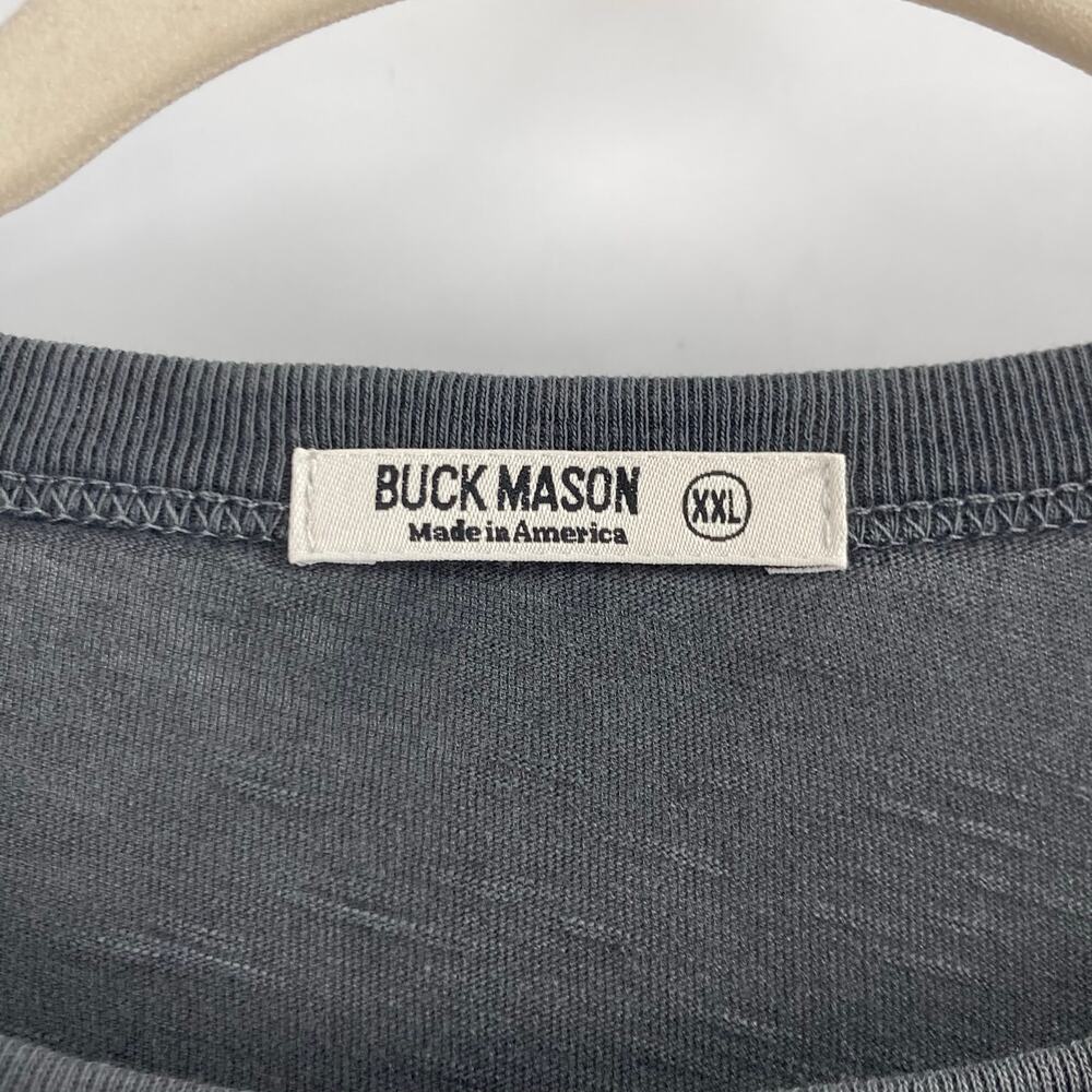 Buck Mason Heather Black Short Sleeve Cotton Short Sleeve Tee Men’s XXL - Picture 3 of 6